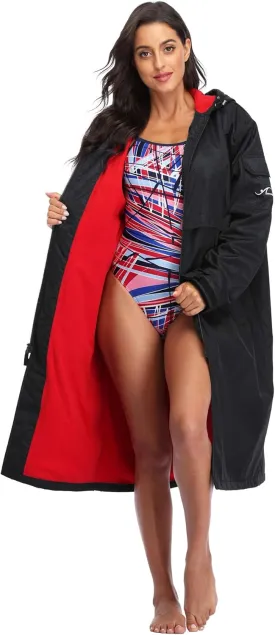 Adoretex 100% Waterproof Swim Parka, Hooded Warm Scuba Coat Surf Jacket for Men and Women