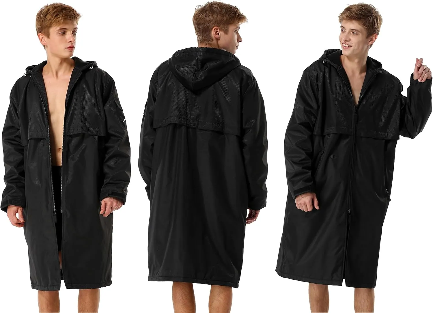 Adoretex 100% Waterproof Swim Parka, Hooded Warm Scuba Coat Surf Jacket for Men and Women