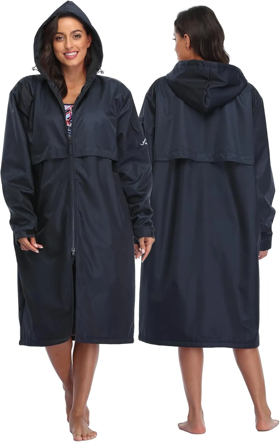 Adoretex 100% Waterproof Swim Parka, Hooded Warm Scuba Coat Surf Jacket for Men and Women