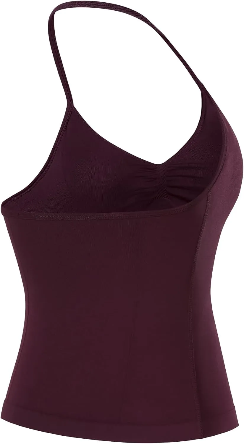 AUROLA Influence Longline Strappy Workout Halter Tops for Women,Removable Cups Padded Bras Impact Gym Yoga Sleeveless Top