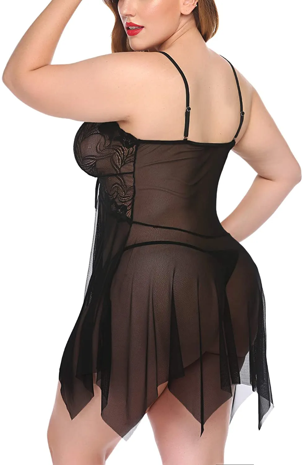 Avidlove Lingerie for Women Lace Babydoll Sleepwear Boudoir Outfits Plus Size Langeray S-5XL