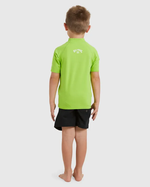Billabong Youth All Day Arch Rashie (0-6) - Neon Green