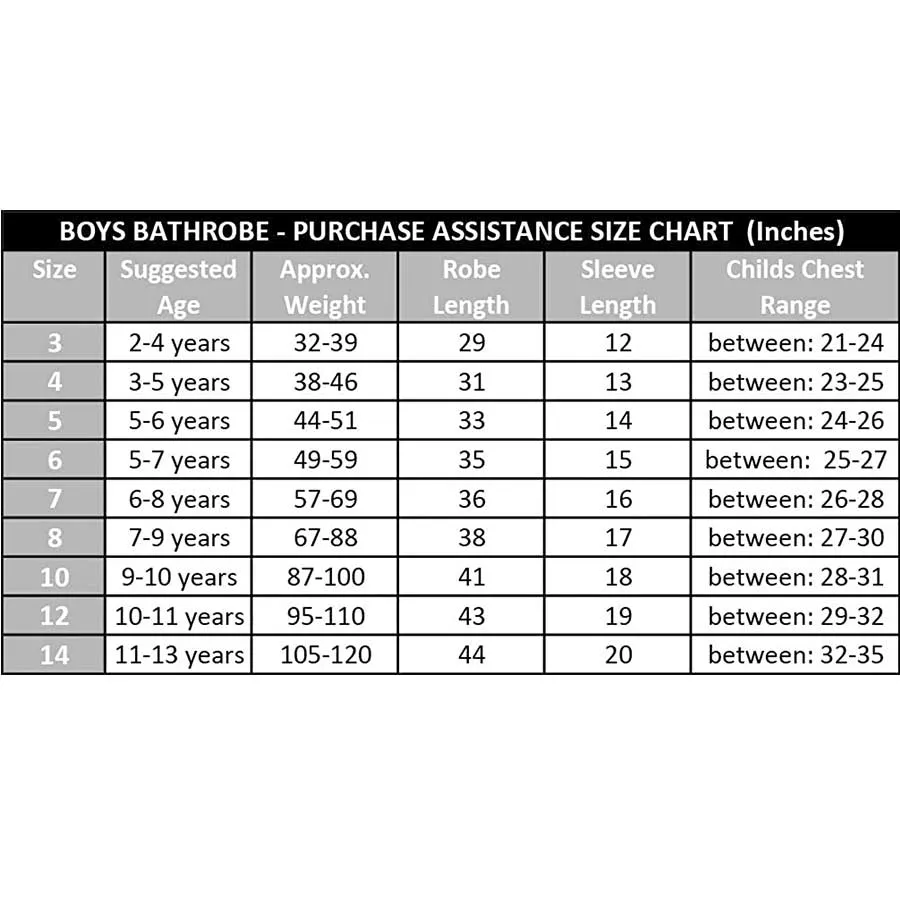 Boys Lightweight Terry Bathrobe (Discontinued)