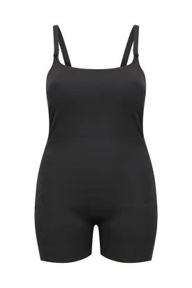 Chlorine Resistant Black Boyleg ONE PIECE