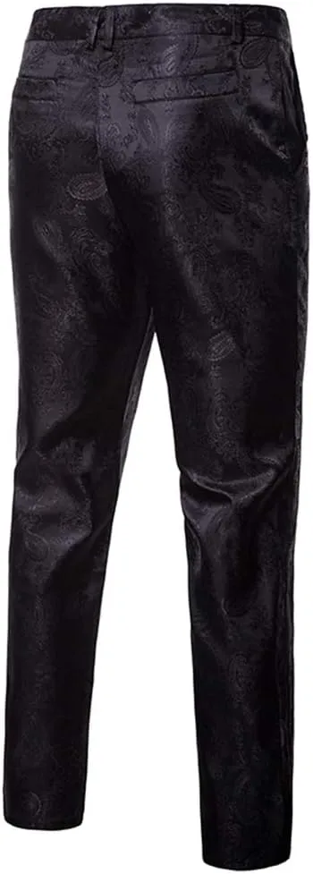 Cloudstyle Mens 2 Piece Paisley Dress Suit One Button Party Wedding Blazer Pants Sets