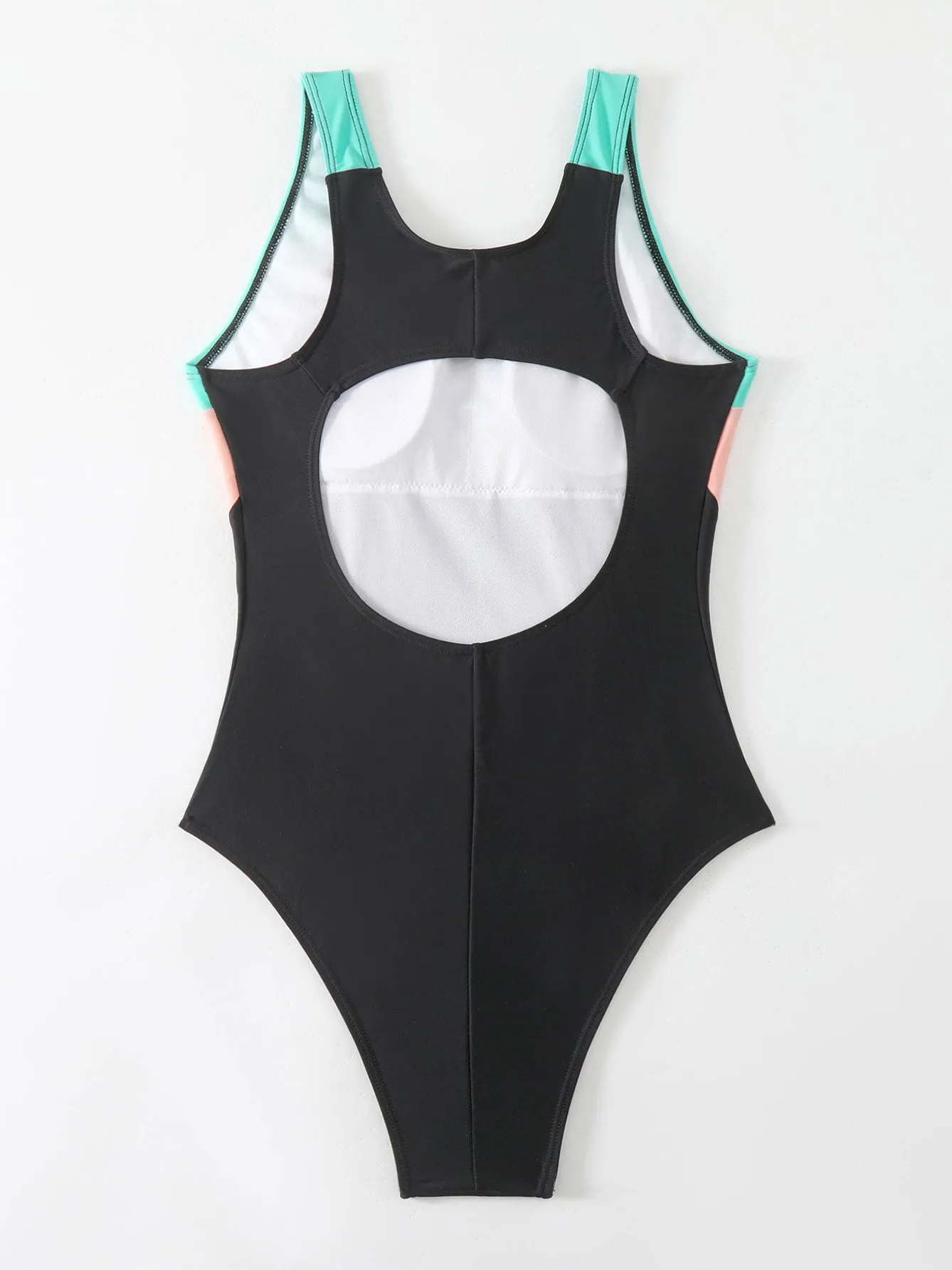 Colorful printed one-piece swimsuit swimming racing