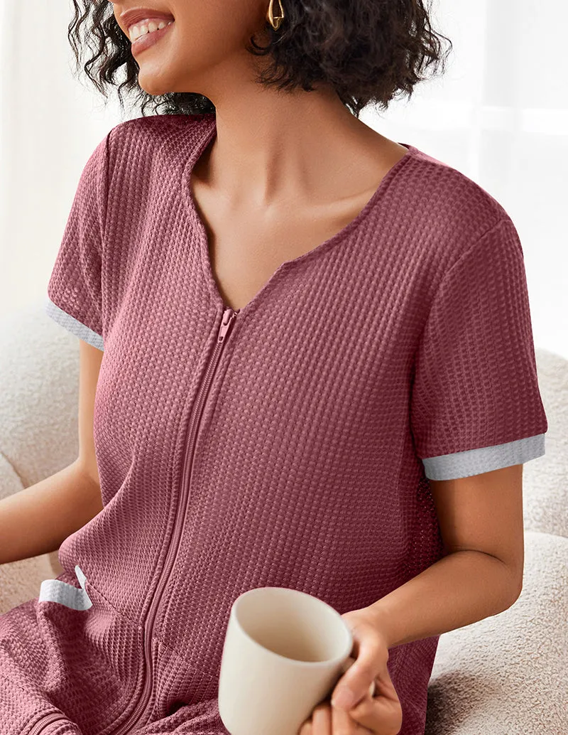 Comfy Waffle Zipper Nightgown (US Only)