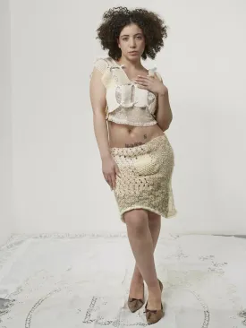 Cream Knit Skirt