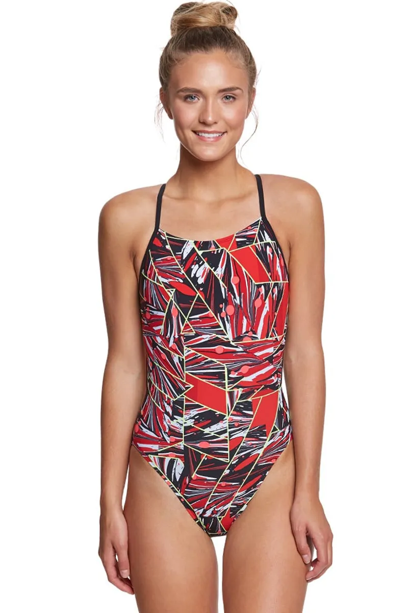 Dolfin - Graphlite Vantage Cross Back Swimsuit - Red