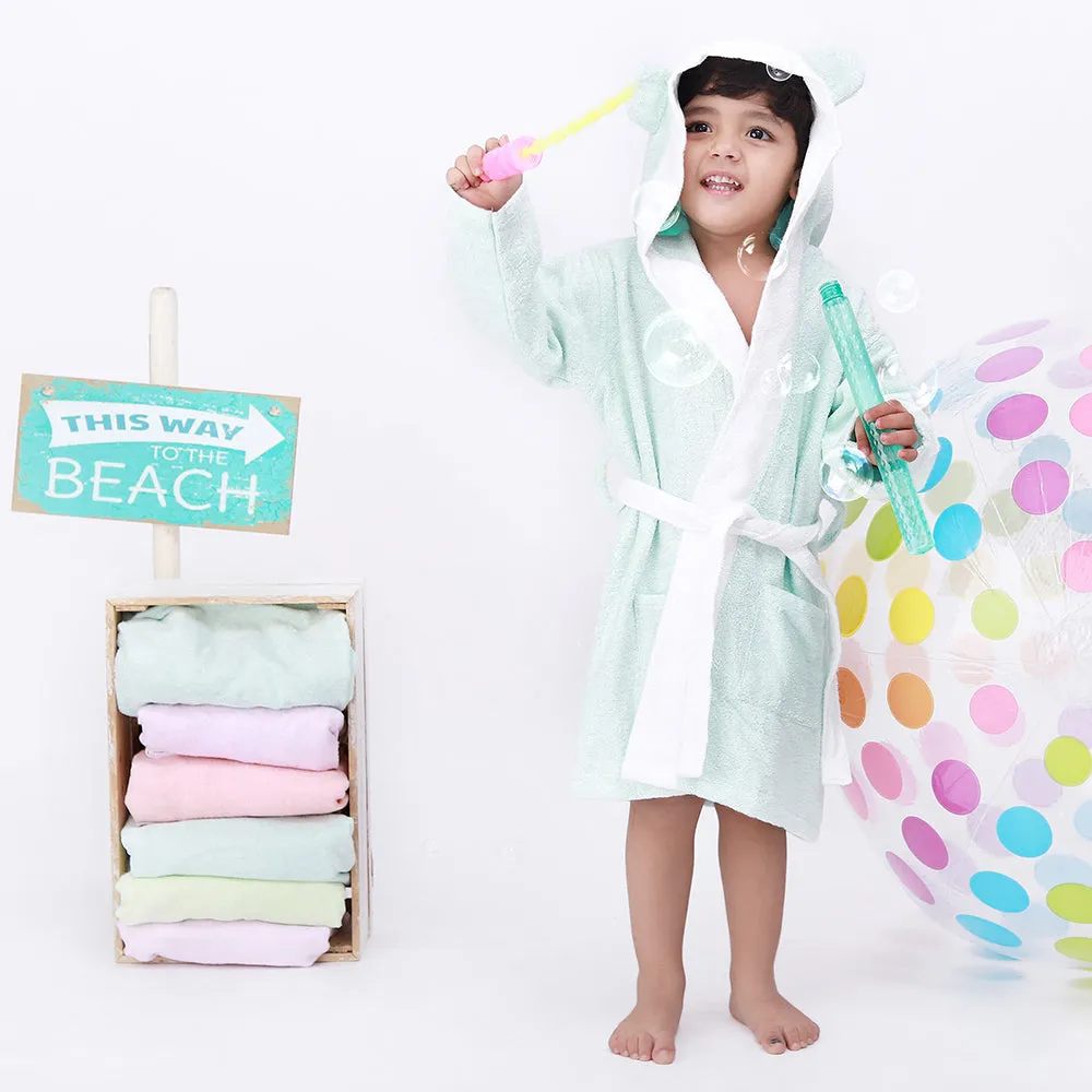 Fancy Fluff Bamboo Cotton Baby Bathrobe - Bear