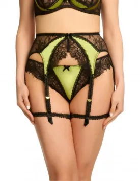Glamcatcher Suspender - Black/Olivine -