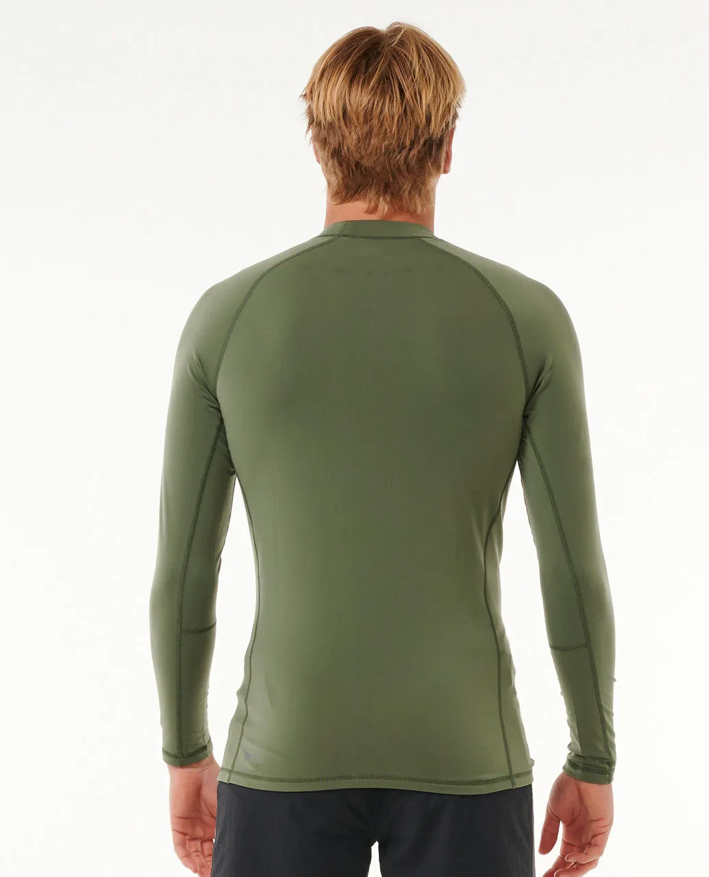 Icons UPF50  Brushed Long Sleeve Rash Vest - Dark Olive