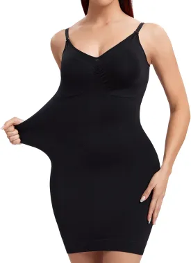 JOYSHAPER Strapless Shapewear Slip for Under Dresses Tummy Control Womems Full Slip Body Shaper Seamless