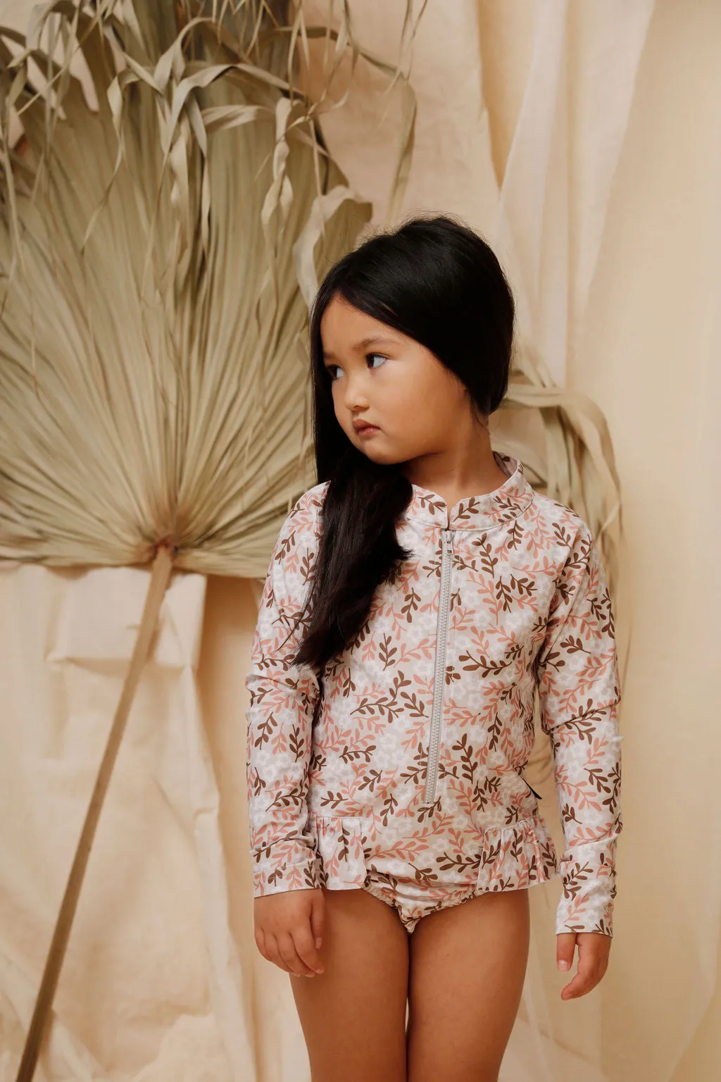 Kapow Vintage Floral Rashie Bathers