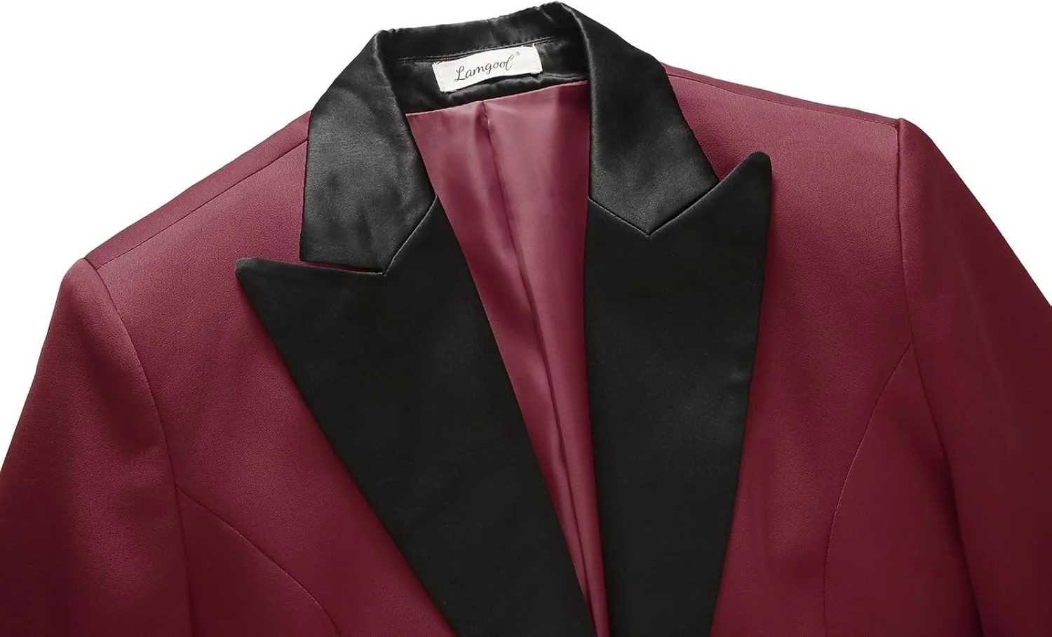 Lamgool Women's Suit 2 Pieces Satin Pantsuits One Button Tuxedo for Dinner, Event and Work