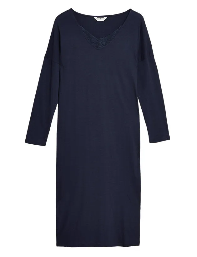 M&S Ladies Long Night Shirt T37/6123N