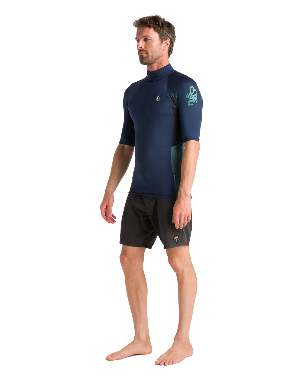 Nuwave Basics Rash Vest in Bluestone