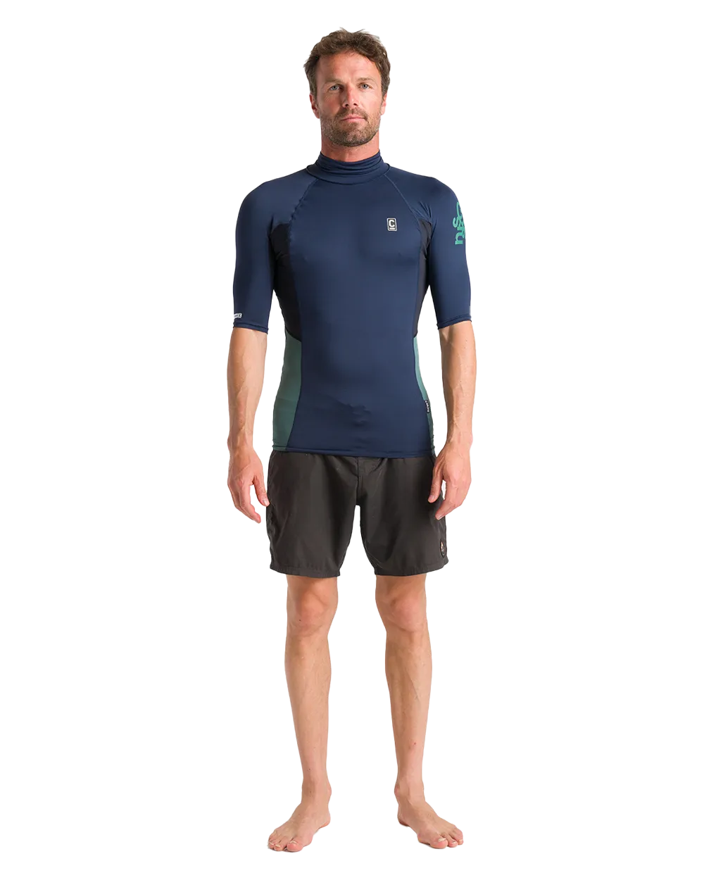 Nuwave Basics Rash Vest in Bluestone