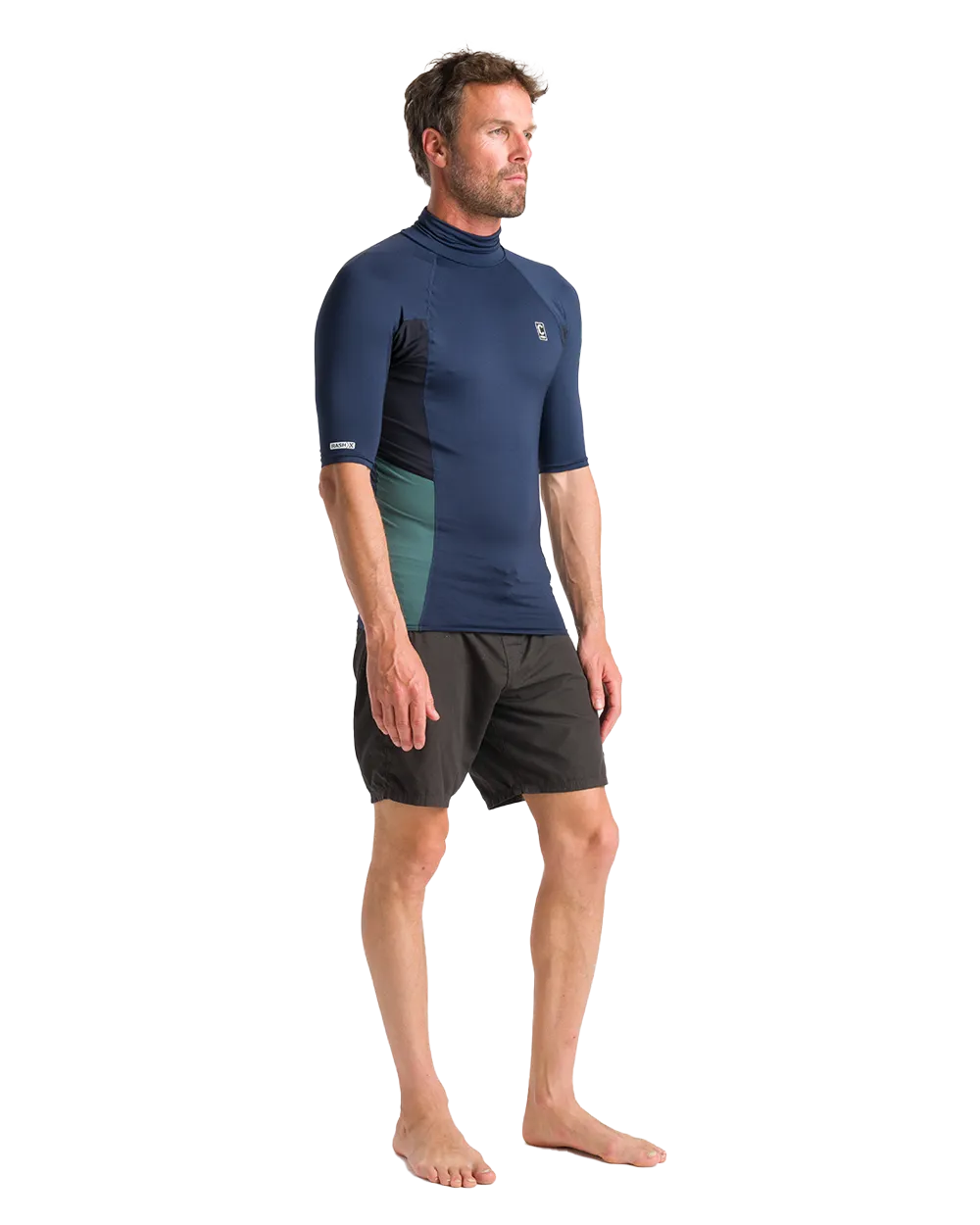 Nuwave Basics Rash Vest in Bluestone