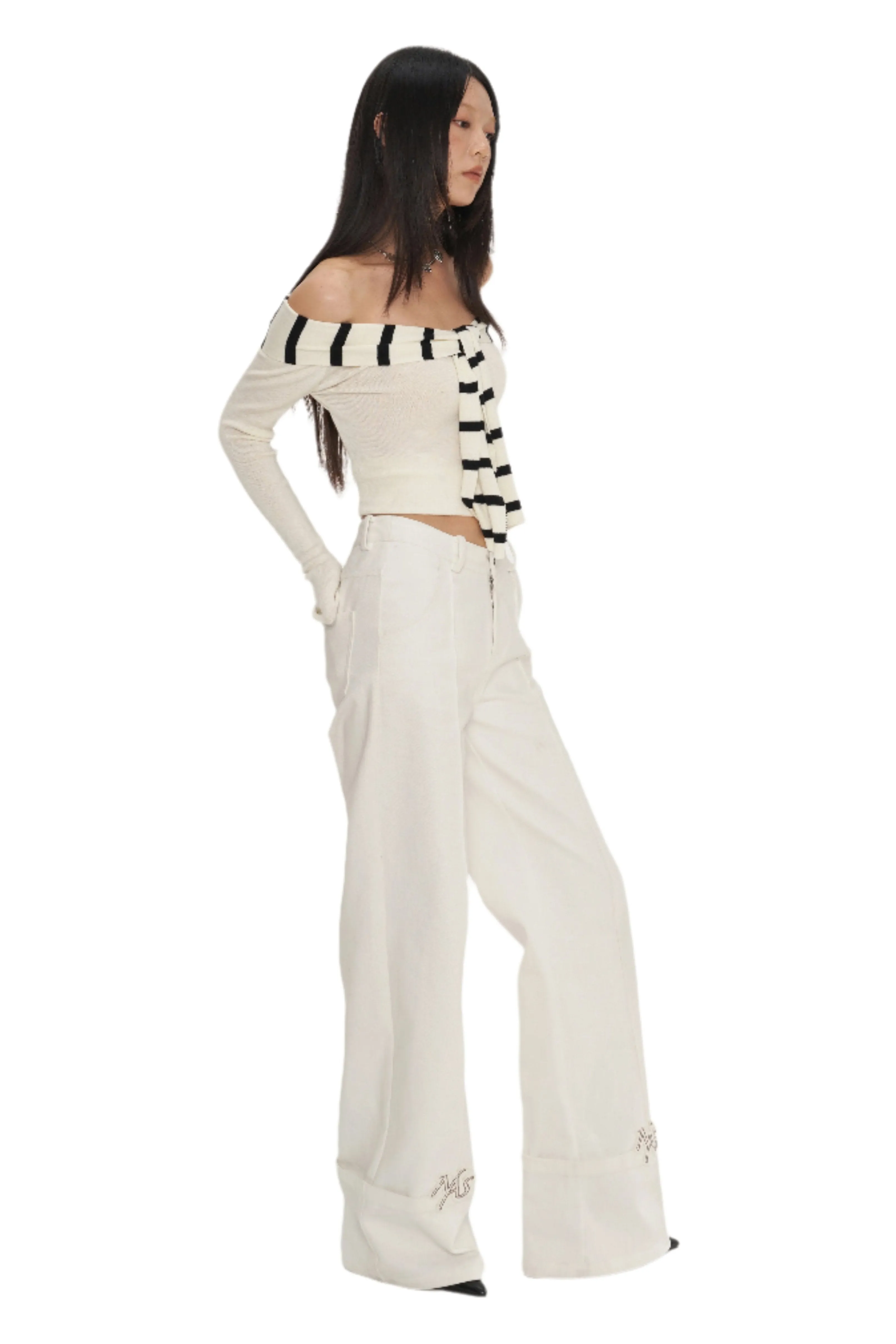 Parallel Line Straight-leg Pants