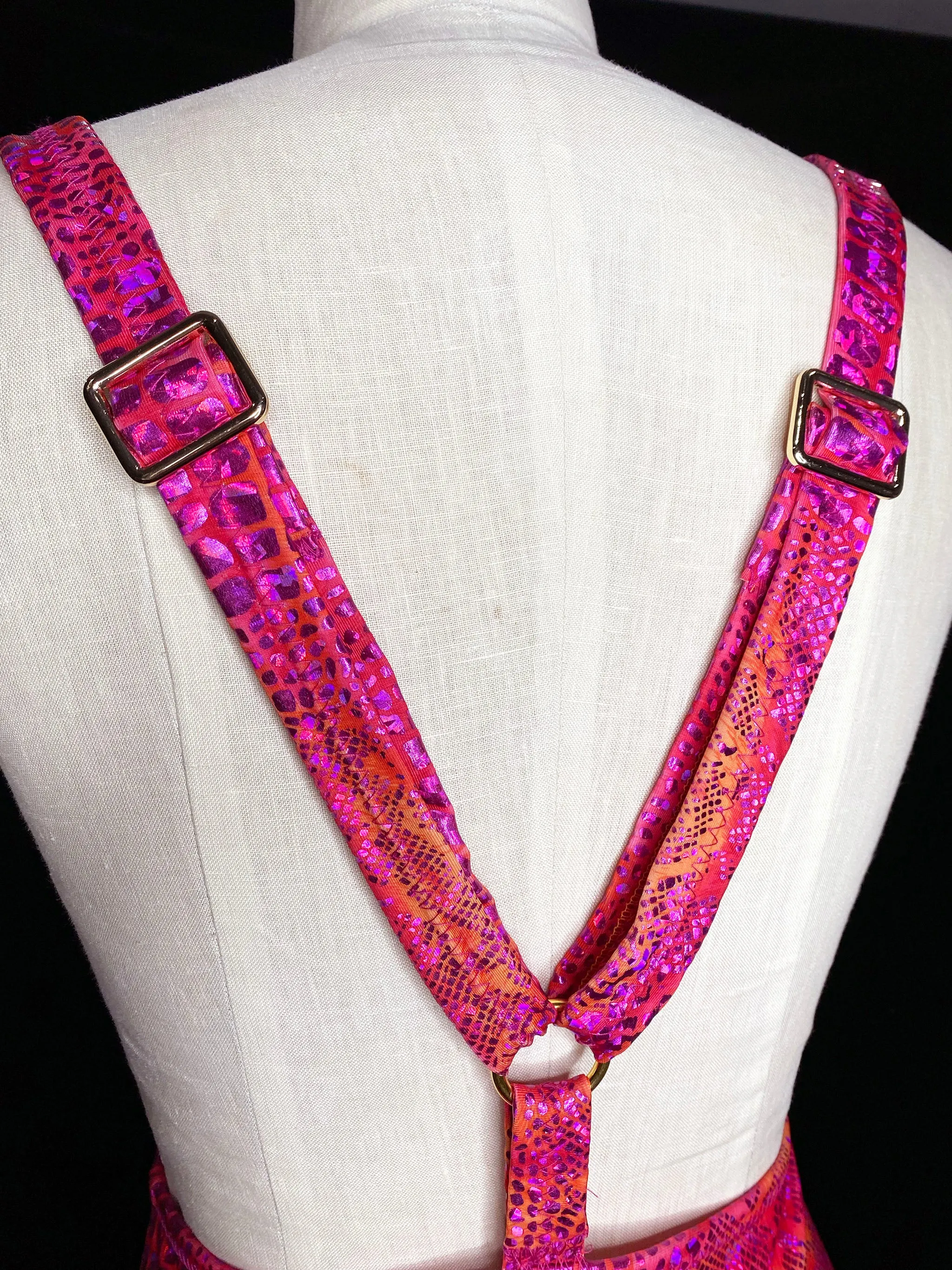 Pink Snake Suspender Brief