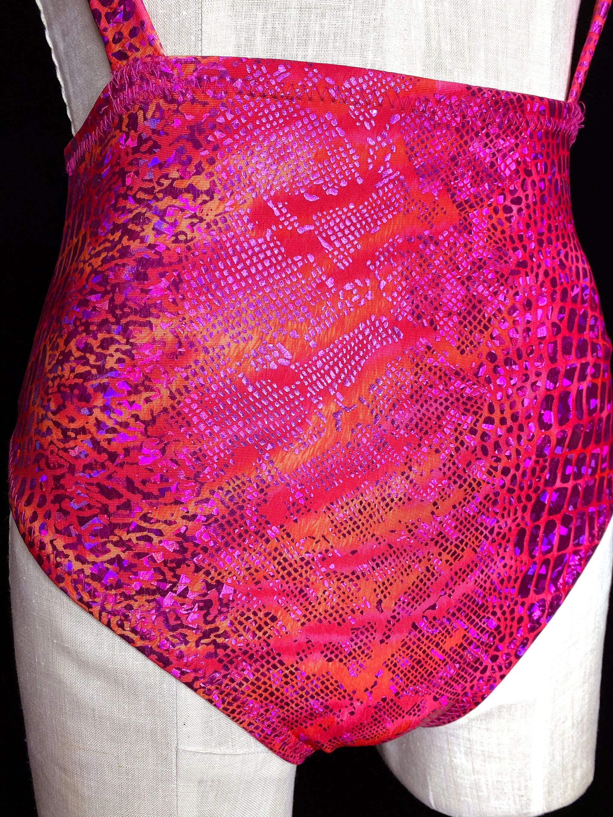 Pink Snake Suspender Brief