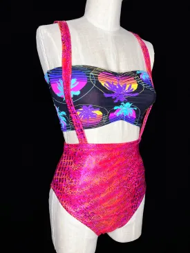 Pink Snake Suspender Brief