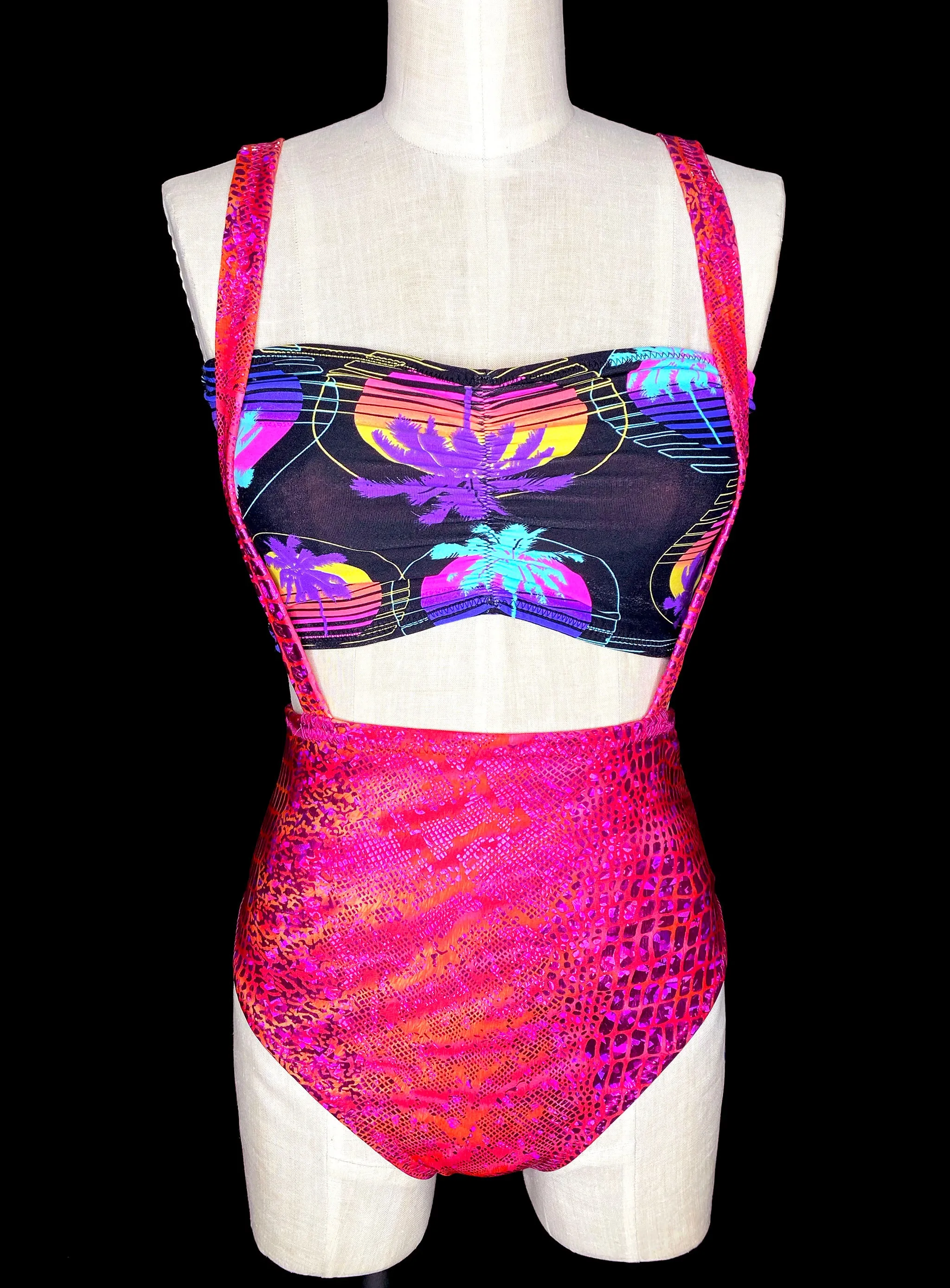 Pink Snake Suspender Brief