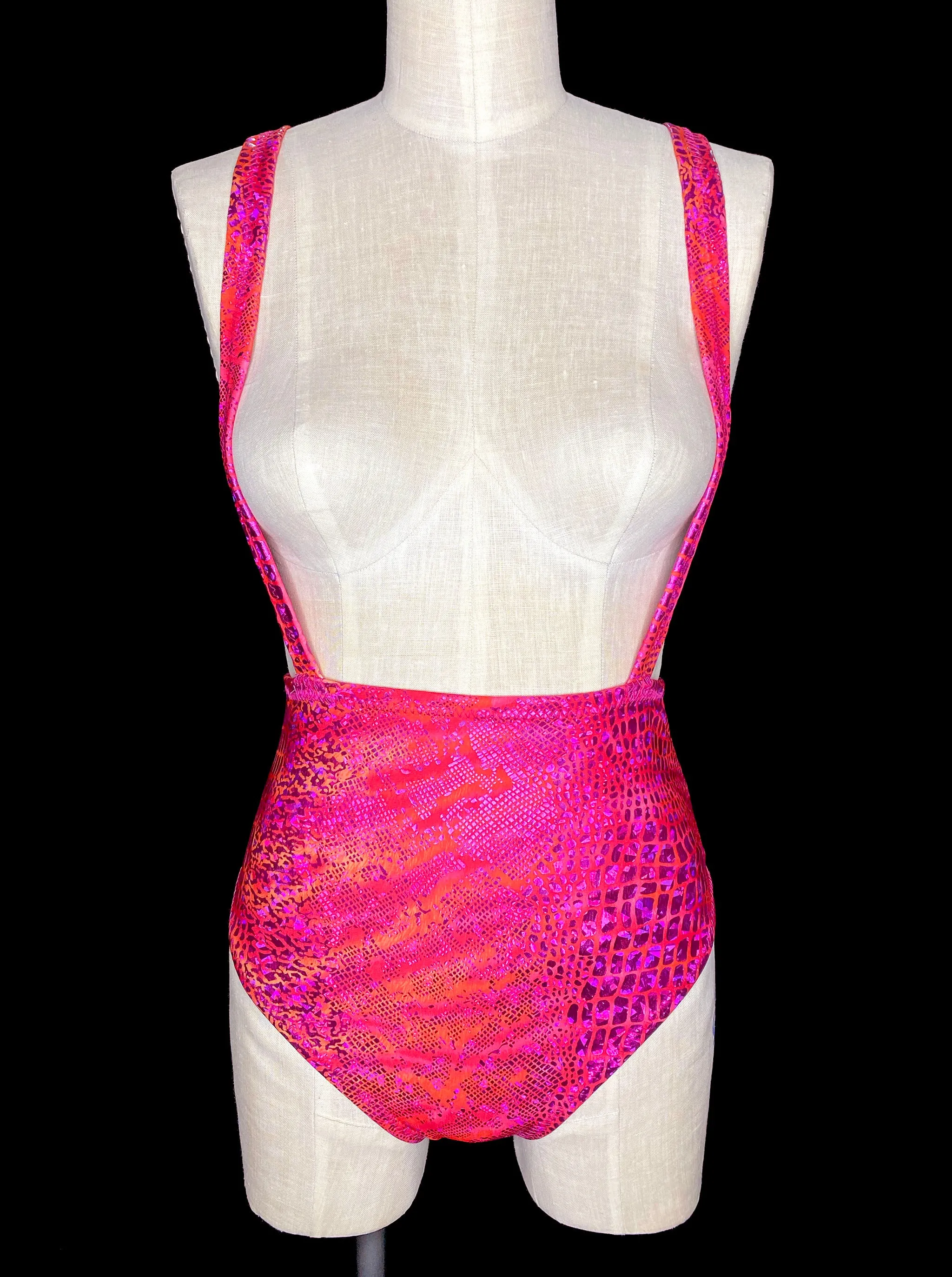 Pink Snake Suspender Brief