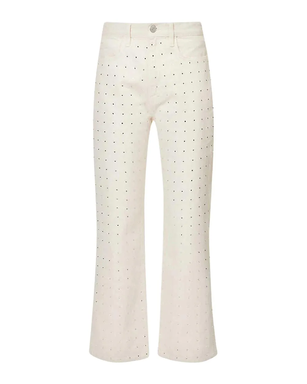 Rhinestone Le Jane Crop in Bone