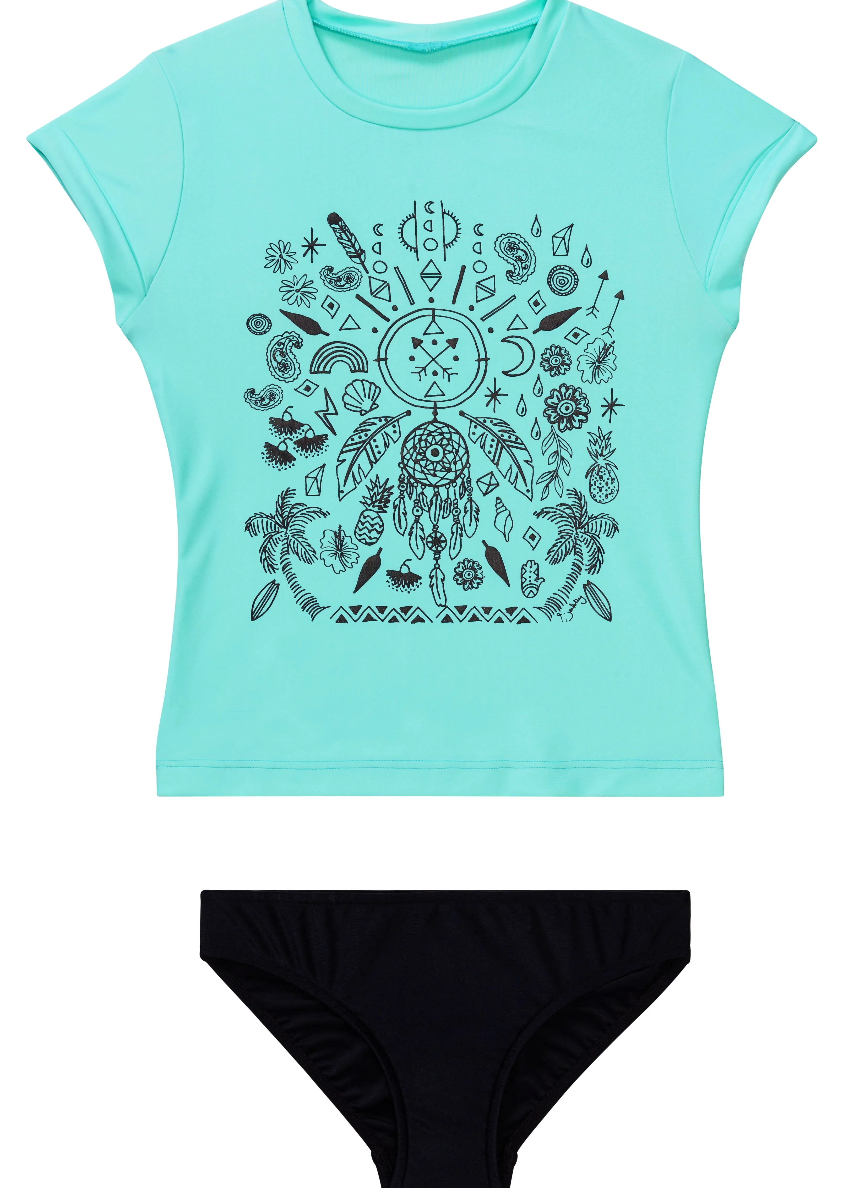 Seafolly UV 2 piece suits - emerald blue