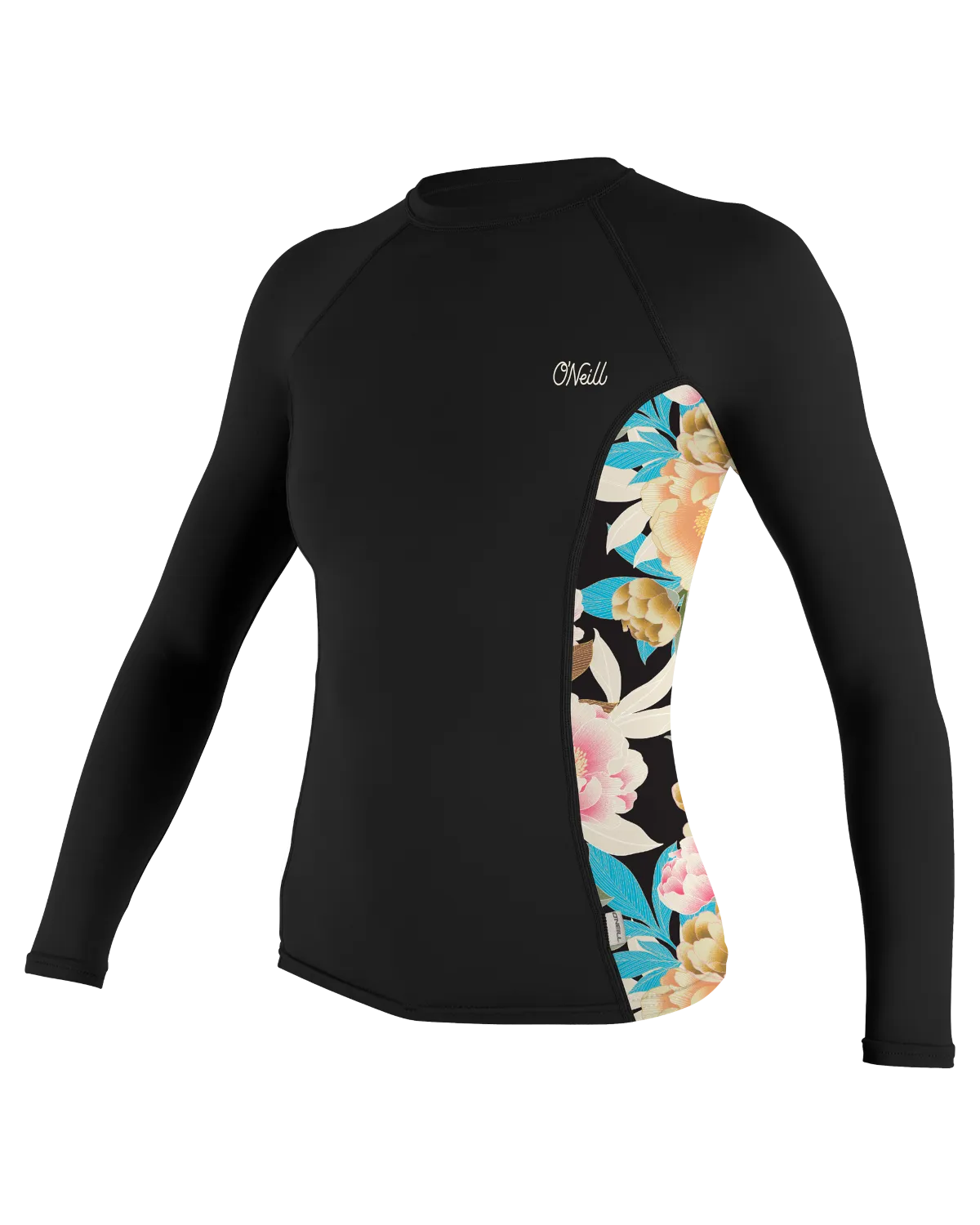 Side Print Long Sleeve Rash Vest in Black & Mikah Floral