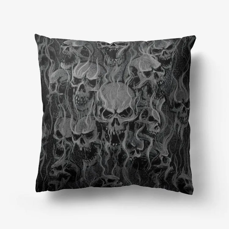 Smoke Skull Hypoallergenic Throw Pillow