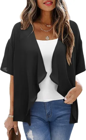 STYLEWORD Kimonos for Women Lightweight Summer Cardigan Casual Loose Beach Swim Cover Up