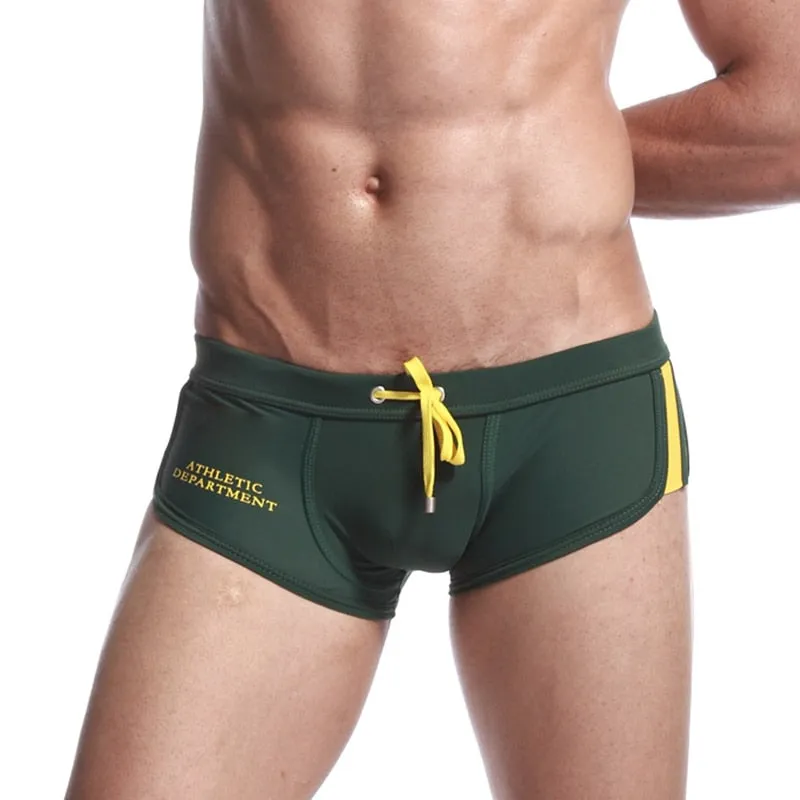 Summer Men's Nylon Boxer Swim Trunks