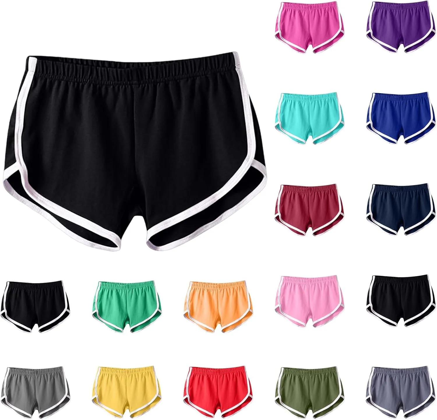 Summer Shorts for Women High-Waisted Workout Fabric with Stylish Side Stripe, Comfortable Athletic Outfits for Women