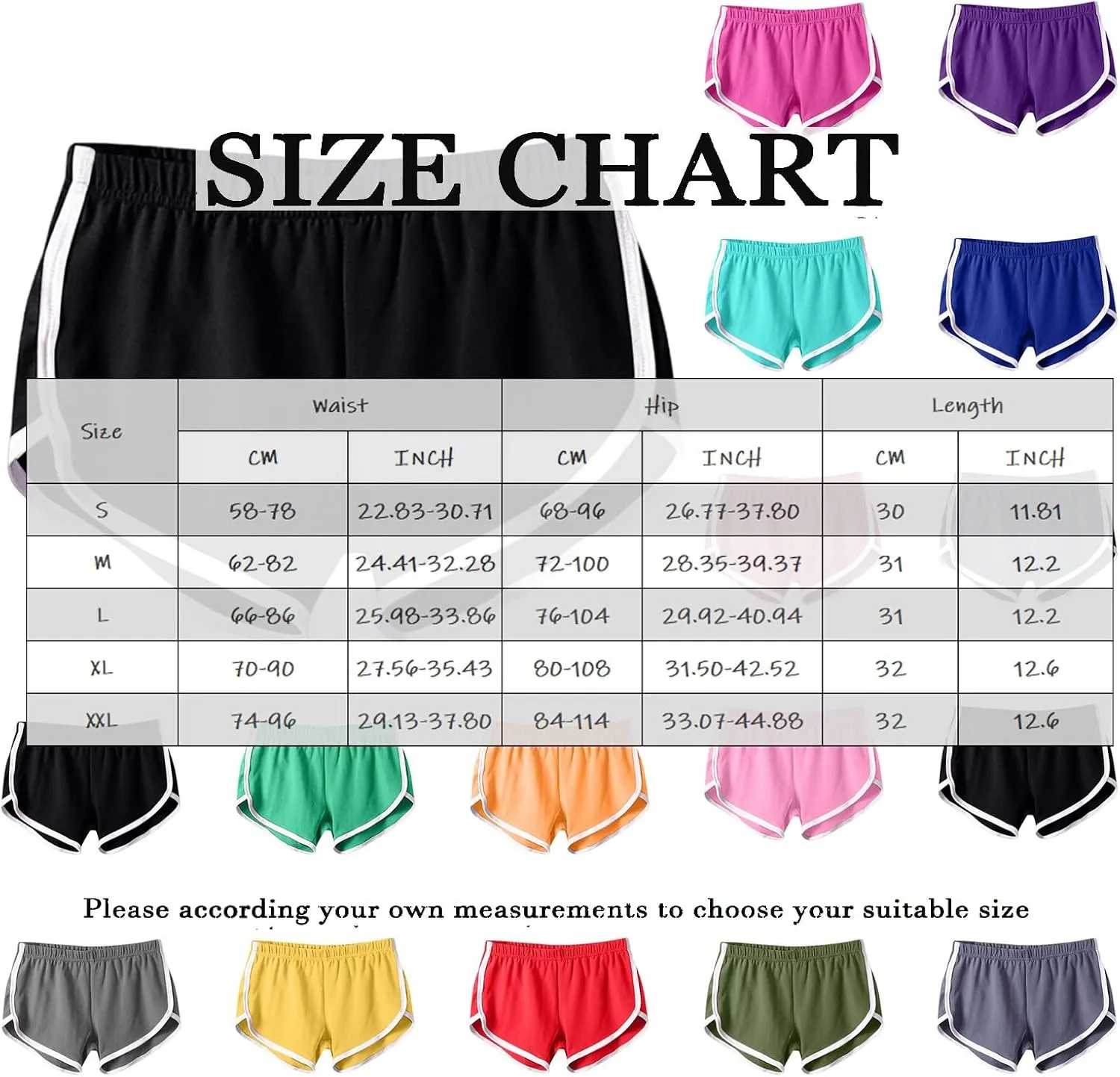 Summer Shorts for Women High-Waisted Workout Fabric with Stylish Side Stripe, Comfortable Athletic Outfits for Women