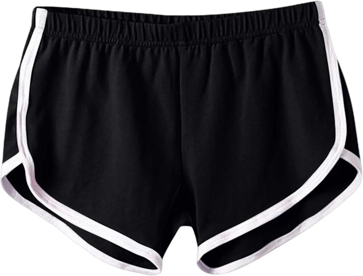 Summer Shorts for Women High-Waisted Workout Fabric with Stylish Side Stripe, Comfortable Athletic Outfits for Women