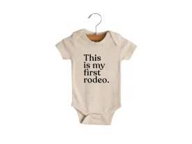 This Is My First Rodeo Modern Organic Baby Bodysuit, Long Sleeve