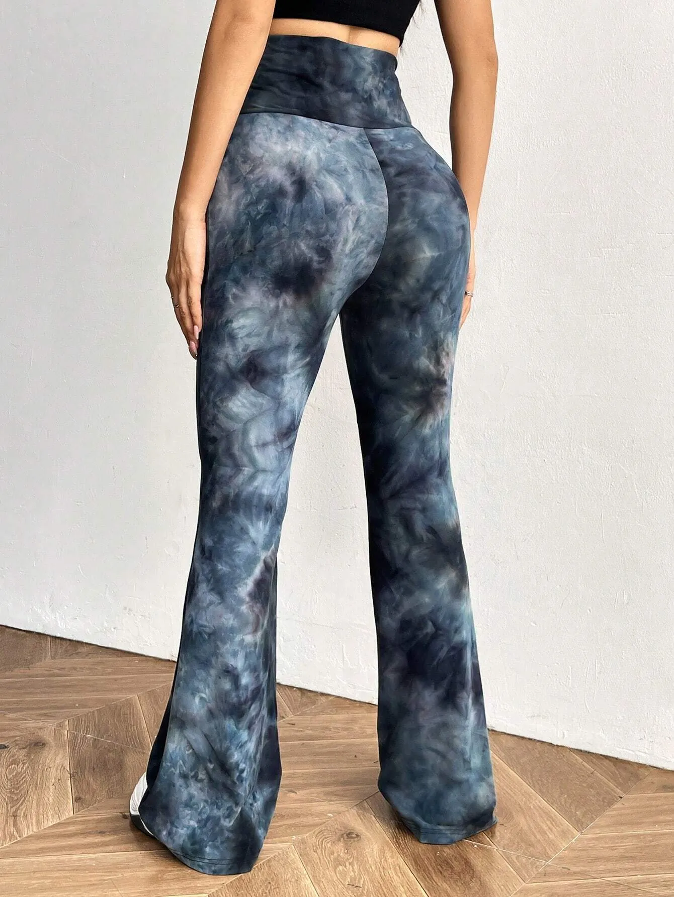 Tie Dye Flared Pants V-Shaped Waistband FW24