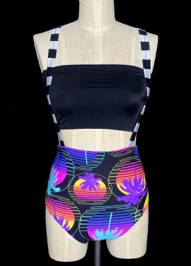 Vapor Wave Suspender Brief