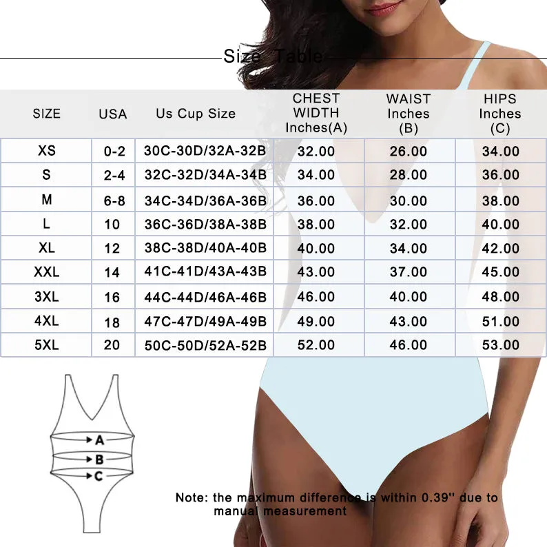 Women's Deep V One-piece Swimsuit Personalized Swimsuit American Flag