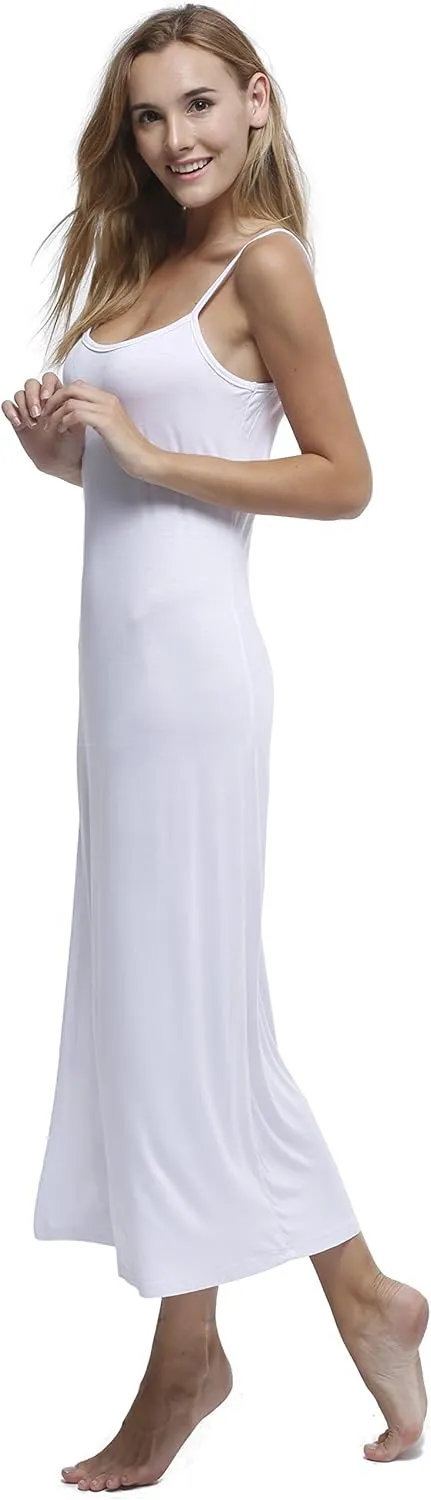 Women's Long Full Cami Slip Dress Sleeveless Nightgowns